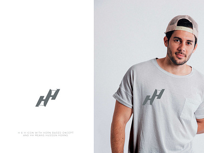 HH and horn concept creative design illustrator logo logo design vector