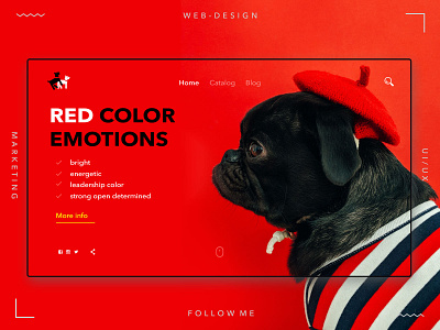 Shot dog sex (Post on Instagram, the theme of how red color aff) branding dribbble ui ux webdesign website