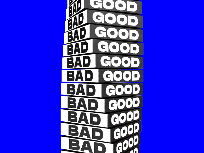 Good vs Bad animated gif animated type gif kinetic type motiongraphics typogaphy