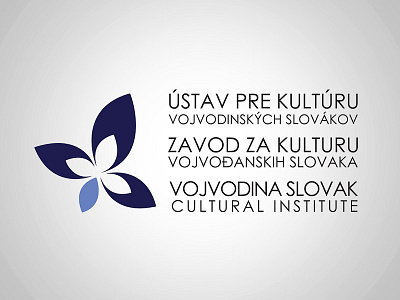 Logo for Vojvodina Slovak Cultural Institute blue cultural elegant ethnology flower folk folklore institute modern slovak slovakia vojvodina