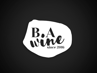 B.A Winery logo branding dot dots drink elegant grape homemade logo shape white wine winery