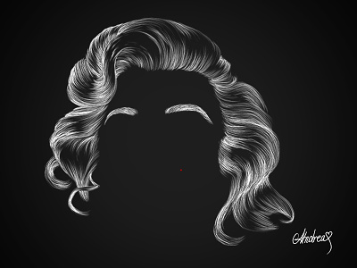 Monroe Hairstyle 50s blond blond hair fashion hair hairstyle illustration marilyn monroe pinup portrait