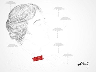 Mary Poppins Hairstyle Illustration