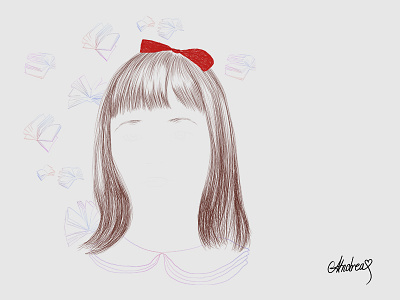 Matilda face fashion film girl hair hairstyle matilda portrait red ribbon