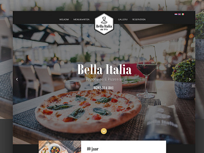 Bella Italia Assen assen design dutch food italia pizza pizzeria web website wine