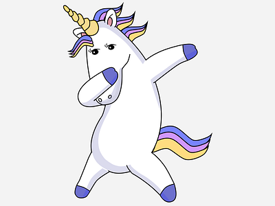 Cute Dabbing Unicorn