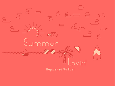 Relaxing Summer Beach app branding design sketch ui vector