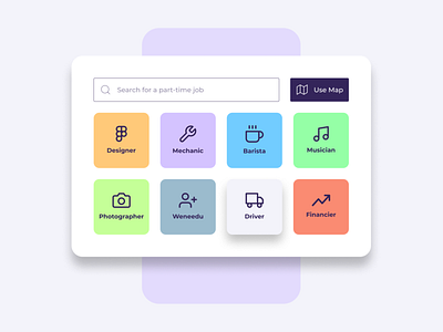 Job Search UI app graphic design ui ux