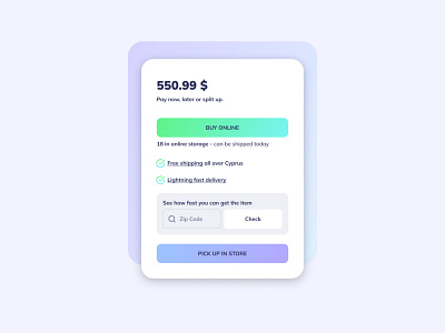 Price Card UI/UX Design