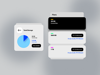 Storage Plan UI Design