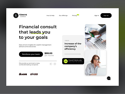 Financial Consultating Landing Page 3d agency animation app bank branding consultintg design figma finance graphic design icon landing logo motion graphics ui uiux ux vector web