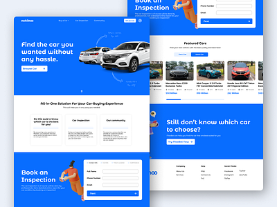 Mobilmoo | Landing Page car car selling concept exploration selling website website concept website design