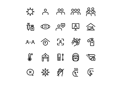 COVID-19 Icon Design (Graphic)