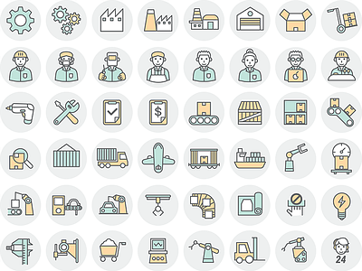 Industry Icon Design design icon illustrator industry