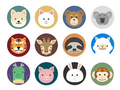 Animal Vector Icon animal design icon illustrator