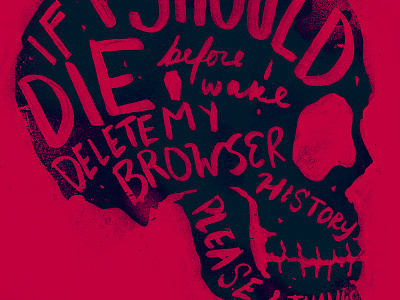 Before I Wake dirty grit lettering personal skull