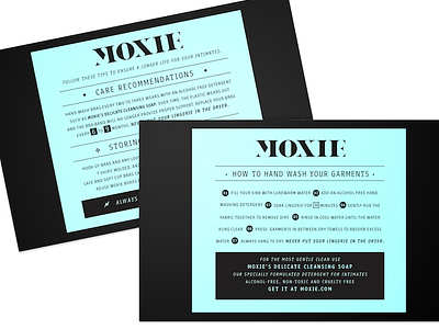 Moxie - Care Guides print design typography