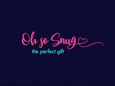 Oh so snug logo design branding cosmos cosy cyan design handlettering lettering logo pink product typography