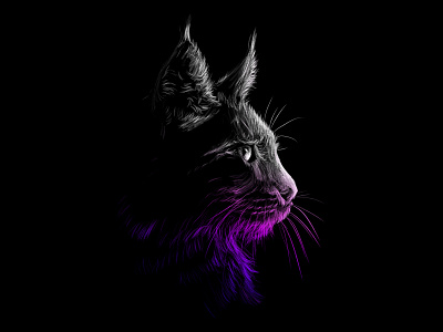 Predator Animals Project No.1 animals cat debut debutshot digital drawing digitalart digitalpaiting firstshot illustraion portrait predators wild cat wildlife