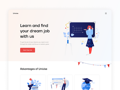 Univise – Education Platform Main Page