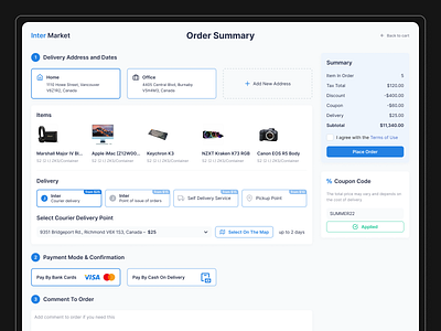 Marketplace Checkout Page