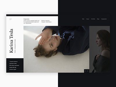 Karina Tesla Portfolio Website Design