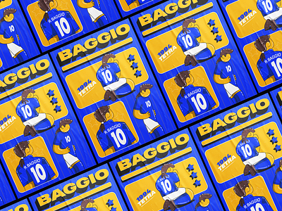 BAGGIO. baggio character cup design fifa illustration italy soccer vector