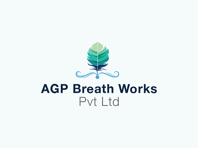 Breath Works Logo branding clean design flat logo minimal