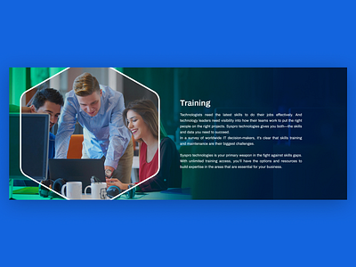 Training branding connect design information technology landing service services training center ui ui ux ux