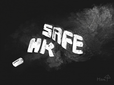 SAFE, NO GAS calligraphy design illustration typography vector