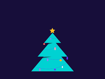 Xmas tree animation character design design illustration motion graphics ui