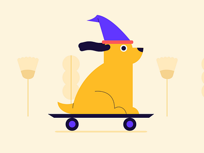 Birthday doggie animation design dog illustration ui