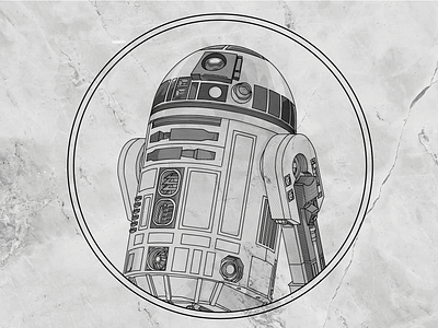 R2D2 Line Drawing