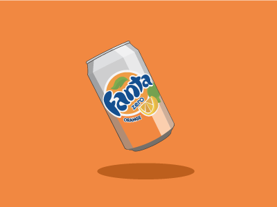 Fanta Zero Can Vector Illustration