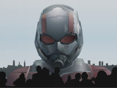 Ant-Man to Giant-Man pen tool marvel films gradients illustration vector art vector paul rudd disney marvel ant-man and the wasp ant-man