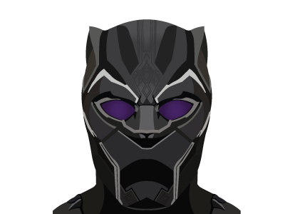Black Panther Mask Vector Illustration by Declan Ingram on Dribbble