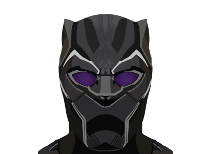 Black Panther Mask Vector Illustration black panther comics fan art film art flat art flat design illustration marvel superhero vector vector art vector illustration