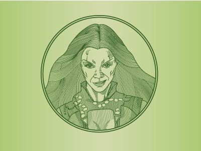 Line Illustration of Gamora