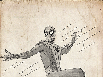 Spiderman Line Illustration