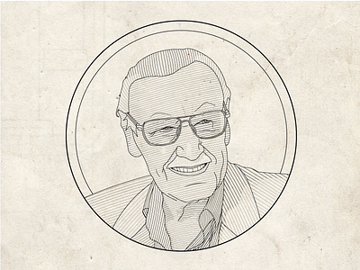 Stan Lee Line Illustration