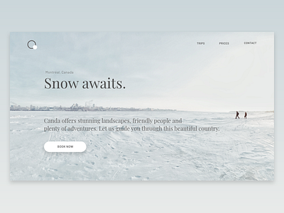 Minimal Landing Page Concept adventure blue landing page minimal minimalism pastel travel company web design white