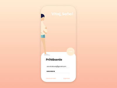 Pregnancy App Login app design branding clean digital minimalism pregnancy ui