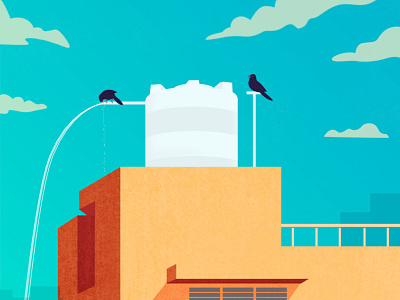 Thirsty Birds | Illustration