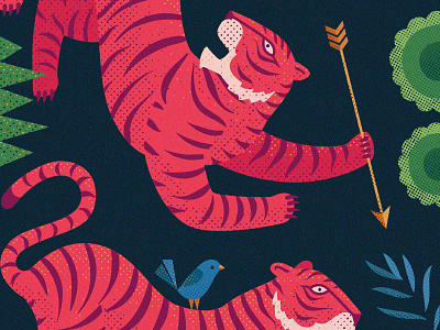 Tiger Love Illustration | Details bigcat curiouskurian illustration illustrator tiger tiger art tiger illustration wildlife