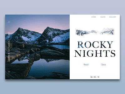 Rocky Nights design photoshop ui website