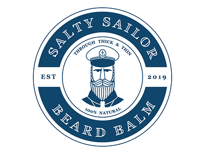 Salty Sailor Logo beard balm design icon illustrator logo photoshop sailor vector