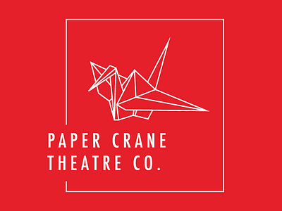 Paper Crane Theatre Logo crane design icon illustrator logo paper theatre vector