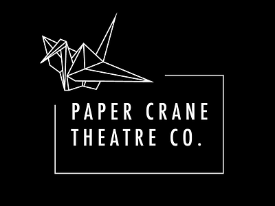 Paper Crane Theatre Logo crane design icon illustrator logo paper theatre vector