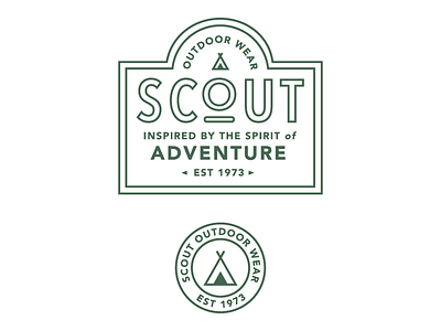 Scout Outdoor Wear apparel design icon illustrator logo outdoor badge outdoor logo photoshop vector