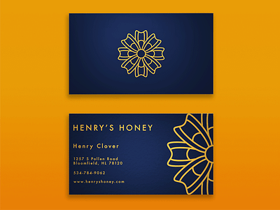 Henry's Honey Business Cards branding business cards design icon illustrator logo photoshop vector